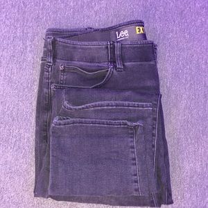 Black Lee Extreme Motion Jeans (Slim Fit Straight Leg)